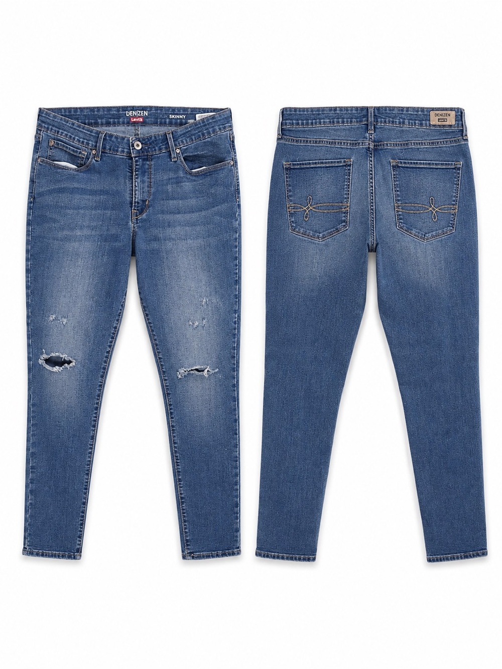 Levi's Medium Blue Skinny Jeans with Light Distressing